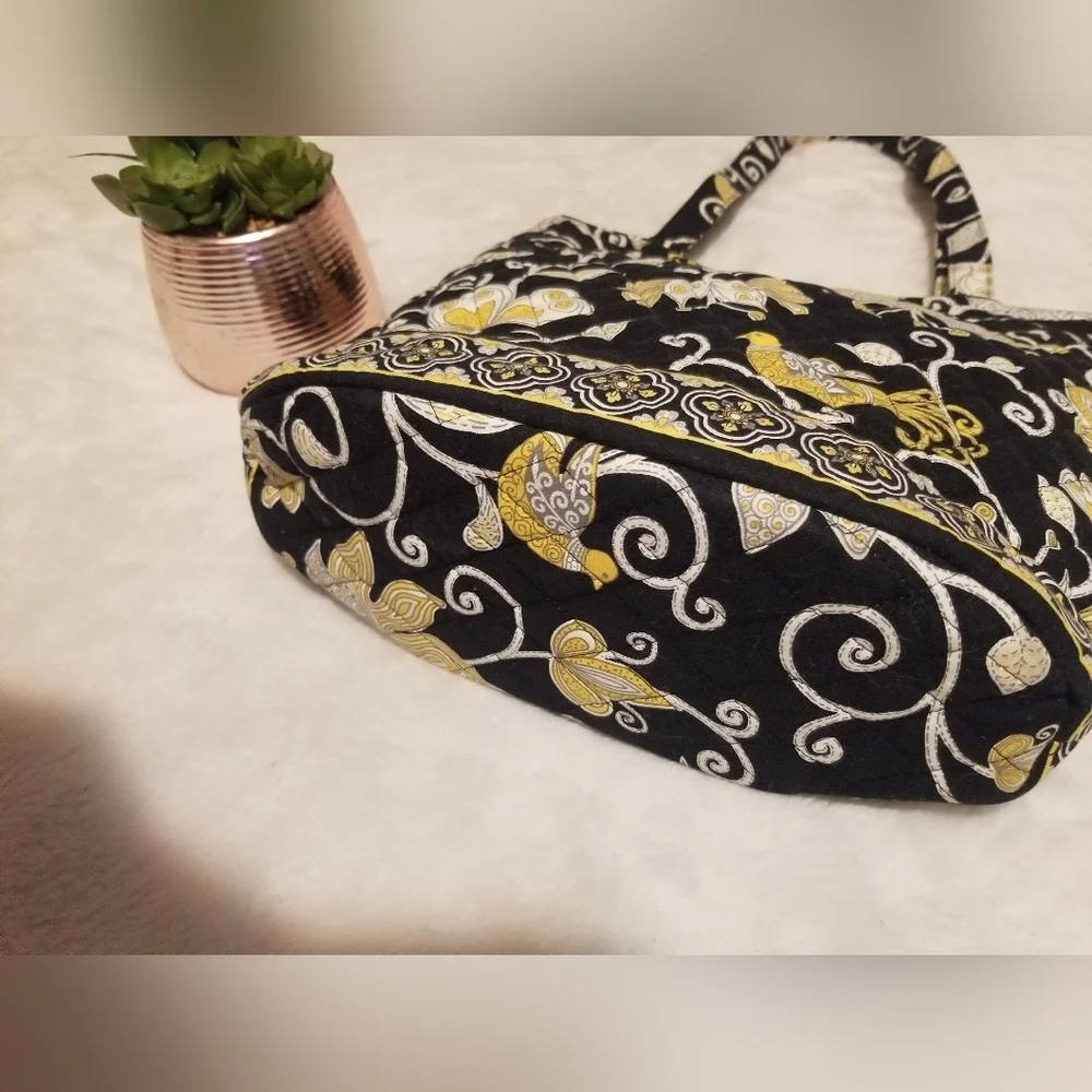 Elegant Black and Yellow Embroidered Women's Bag Set